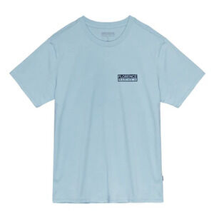 NEW Florence Marine X Size Large Logo Organic Tee Shirt Light Blue $30 msrp M6-3